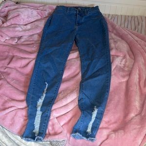 Blue high waisted fashion nova jeans